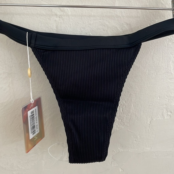 NEENA SWIM Women's Banded Cheeky Bikini Bottom Size S In Black - Picture 9 of 9